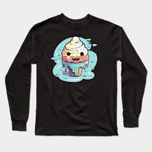 Cute Ice Cream Cone Long Sleeve T-Shirt